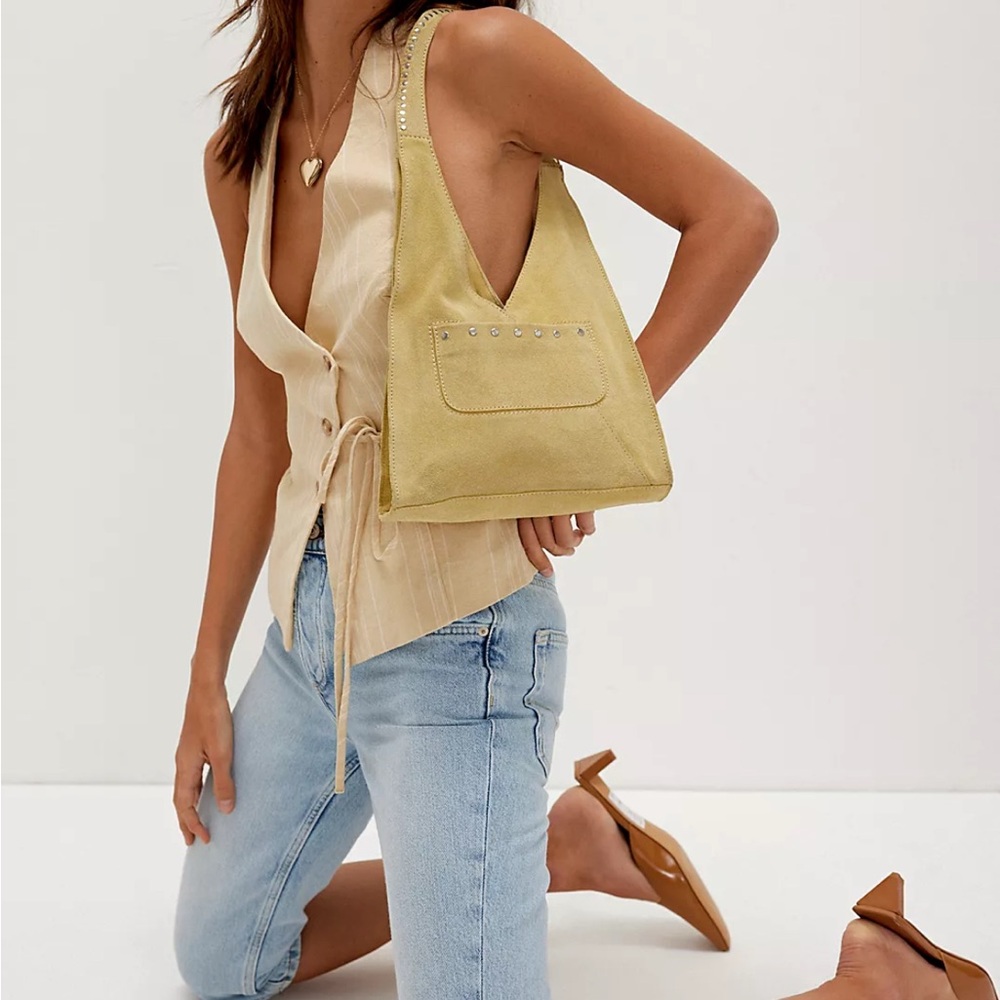 Free People Knox Studded Suede Shoulder Bag